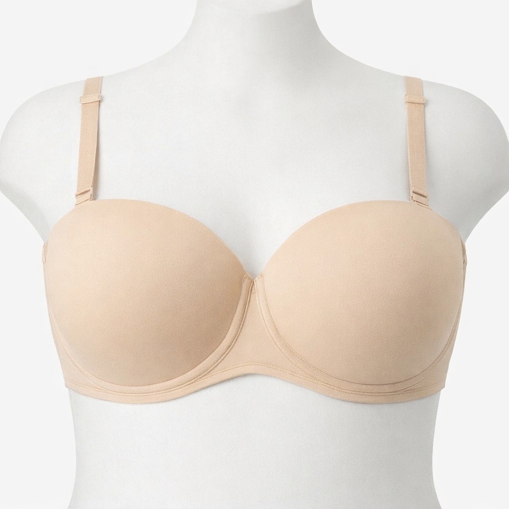 Lot Of 2 Cacique Beige T-Shirt Smooth Fit Boost Multiway Bra‎ Full Coverage 46DD